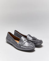 Vintage Coach Grey Silver Loafers - UK5