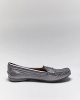 Vintage Coach Grey Silver Loafers - UK5