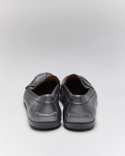 Vintage Coach Grey Silver Loafers - UK5