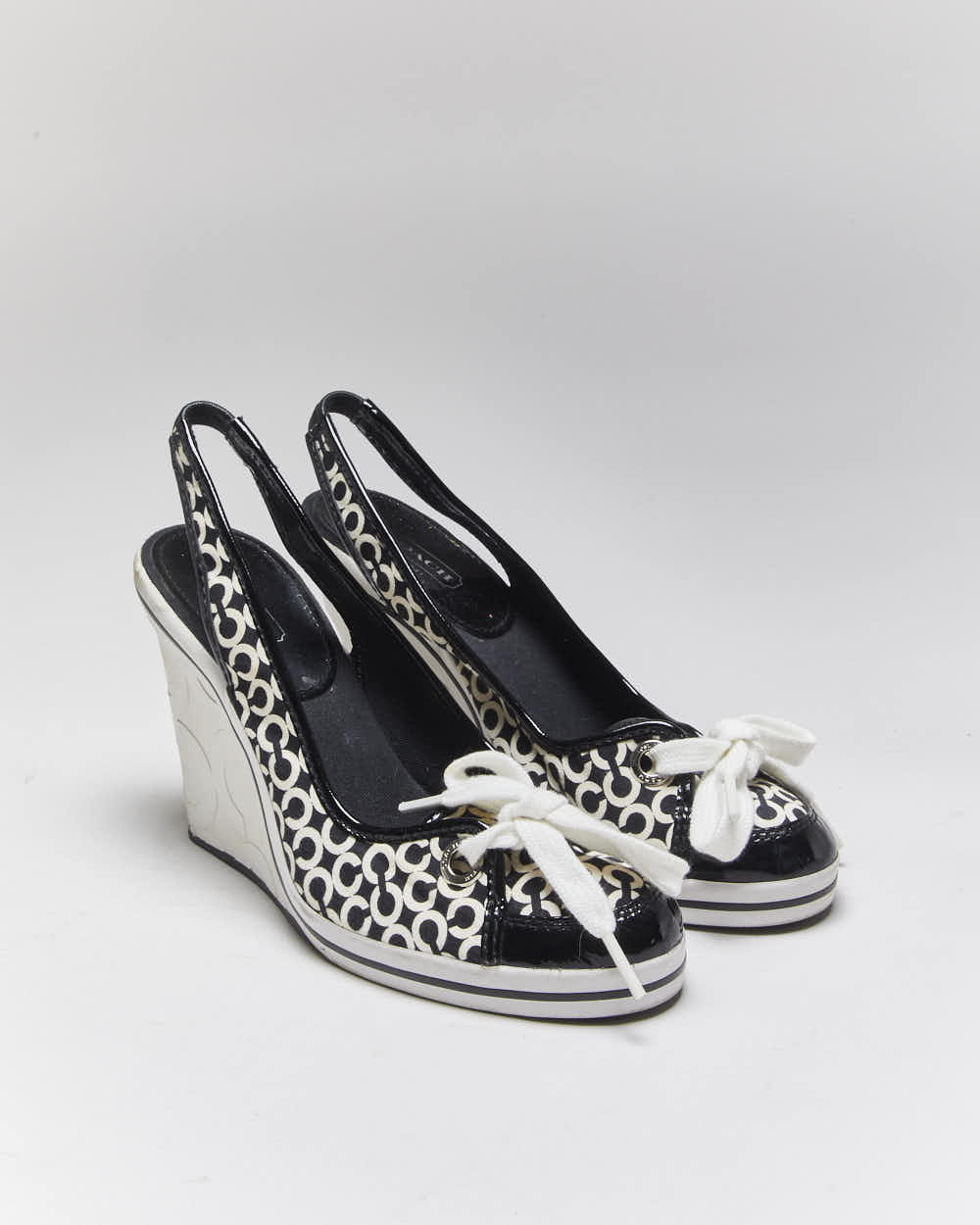 Vintage Y2k 00s Coach Monogram Heels - UK5