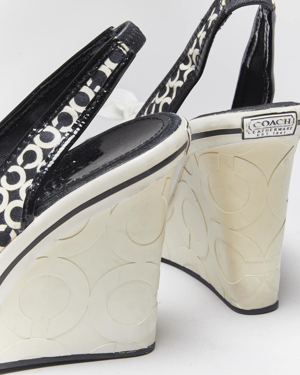Vintage Y2k 00s Coach Monogram Heels - UK5