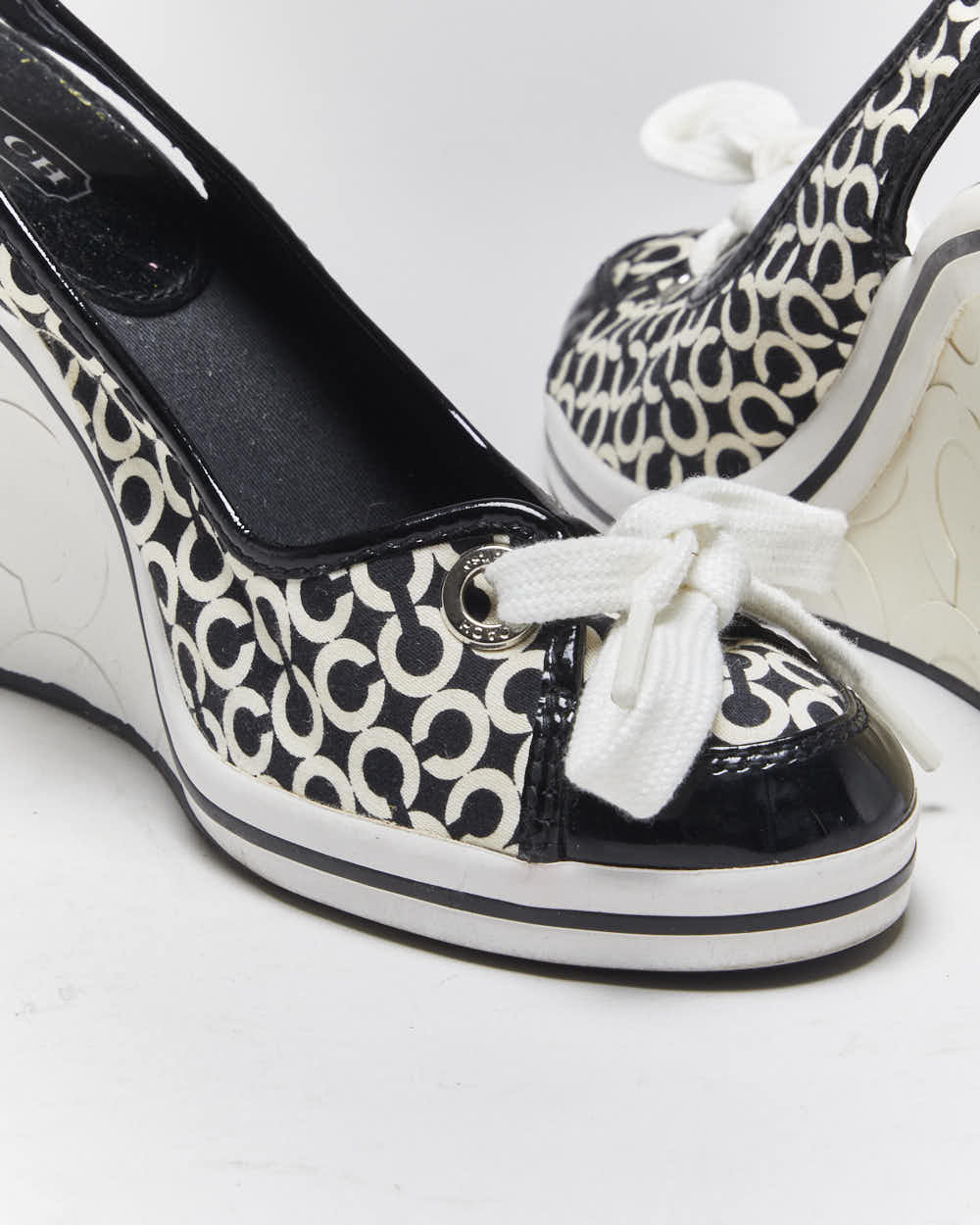 Vintage Y2k 00s Coach Monogram Heels - UK5