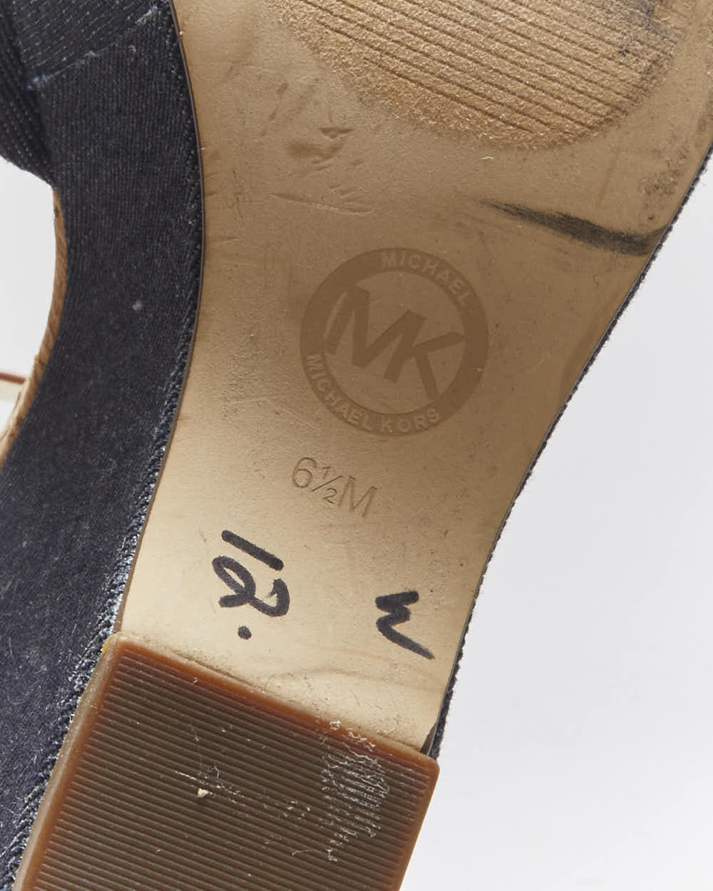 Vintage Y2k 00s Michael Kors Denim Wedge Sandals - UK4.5