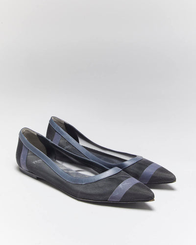 Vintage Fendi Mesh Pointy Ballet Flats - UK5