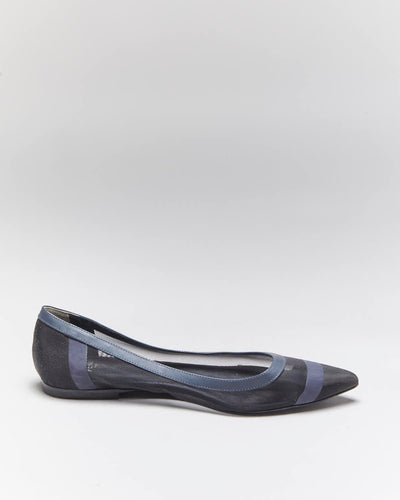 Vintage Fendi Mesh Pointy Ballet Flats - UK5