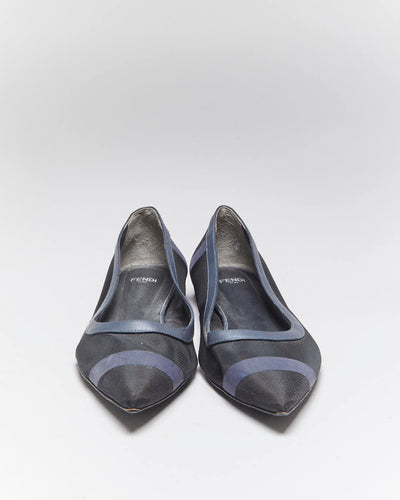Vintage Fendi Mesh Pointy Ballet Flats - UK5