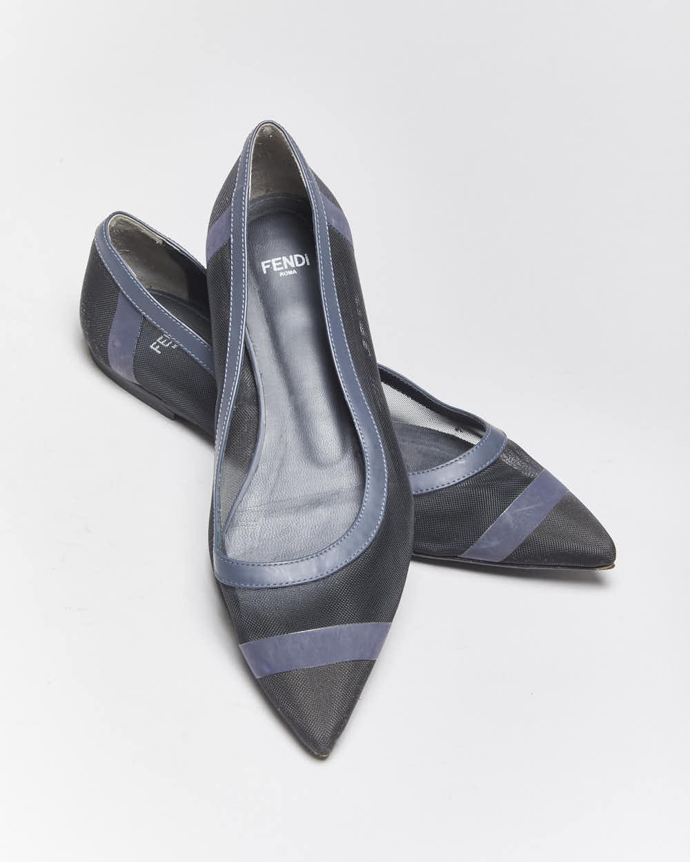 Vintage Fendi Mesh Pointy Ballet Flats - UK5