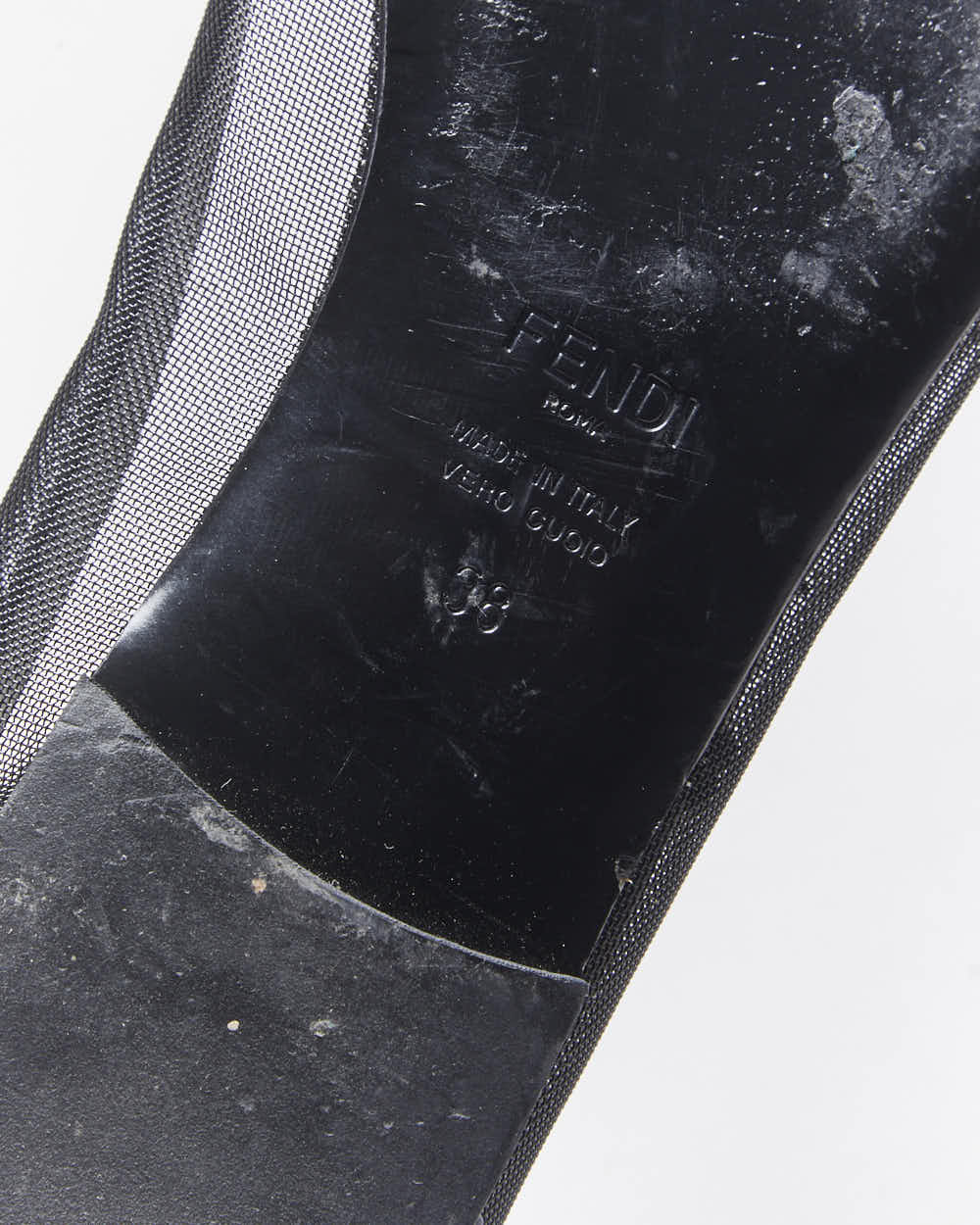 Vintage Fendi Mesh Pointy Ballet Flats - UK5