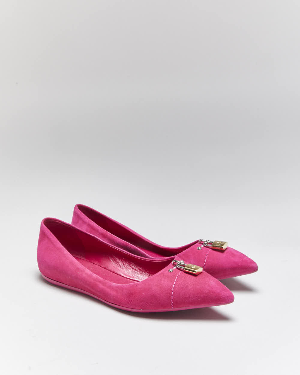 Vintage Louis Vuitton Suede Pointy Ballet Flats - UK5