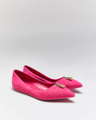 Vintage Louis Vuitton Suede Pointy Ballet Flats - UK5
