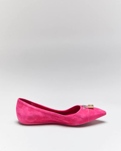Vintage Louis Vuitton Suede Pointy Ballet Flats - UK5