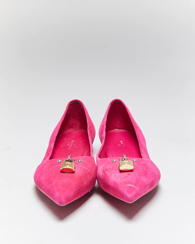 Vintage Louis Vuitton Suede Pointy Ballet Flats - UK5