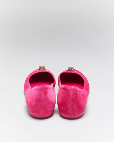 Vintage Louis Vuitton Suede Pointy Ballet Flats - UK5