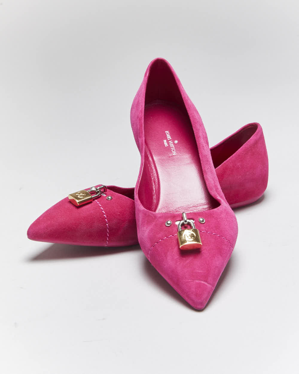 Vintage Louis Vuitton Suede Pointy Ballet Flats - UK5