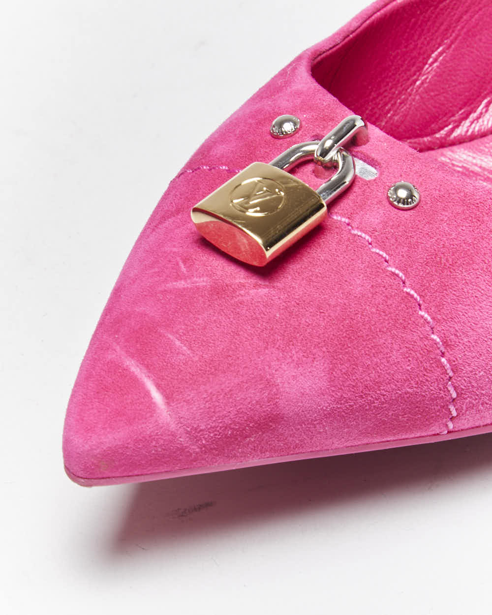 Vintage Louis Vuitton Suede Pointy Ballet Flats - UK5
