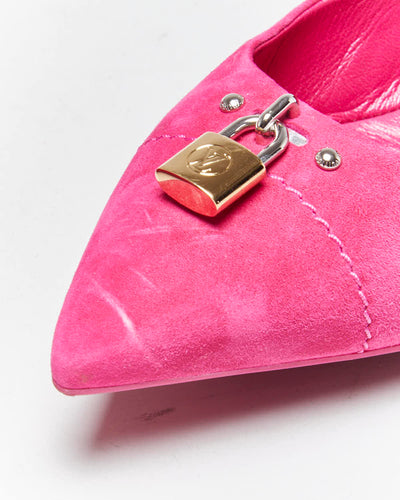 Vintage Louis Vuitton Suede Pointy Ballet Flats - UK5
