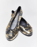 Vintage Chanel Gold &amp; Black Leather - UK5