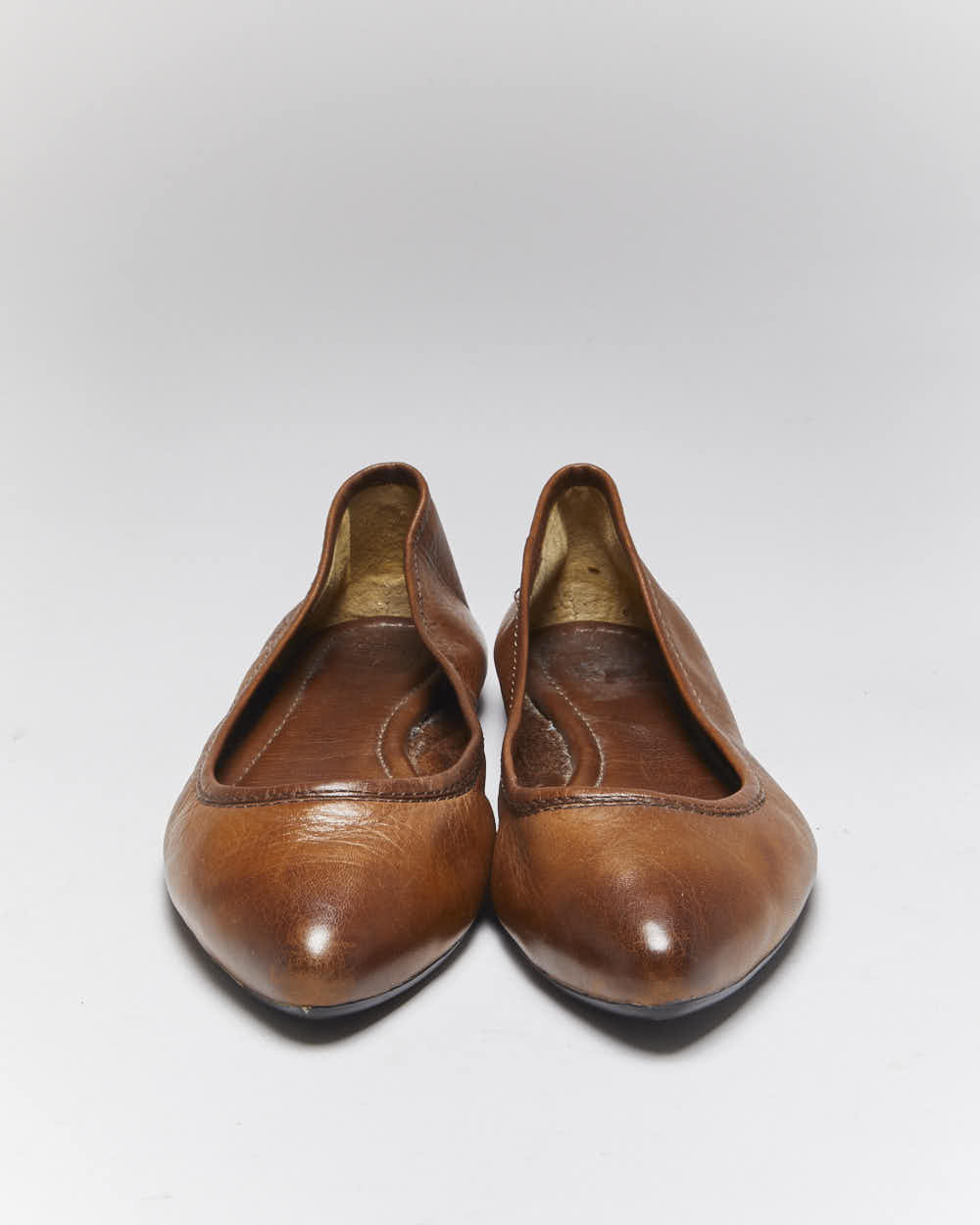 Vintage Frey Leather Ballet Flats - UK6.5