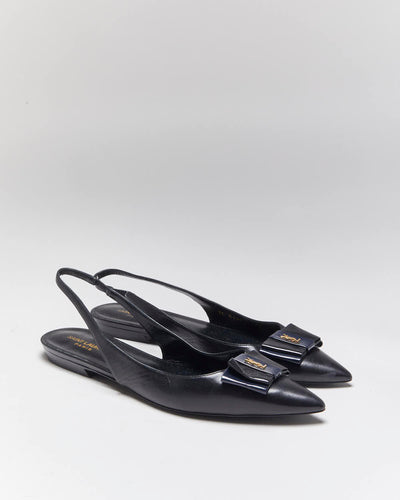 Vintage Yves Saint Laurent Sling Back Flats - UK8