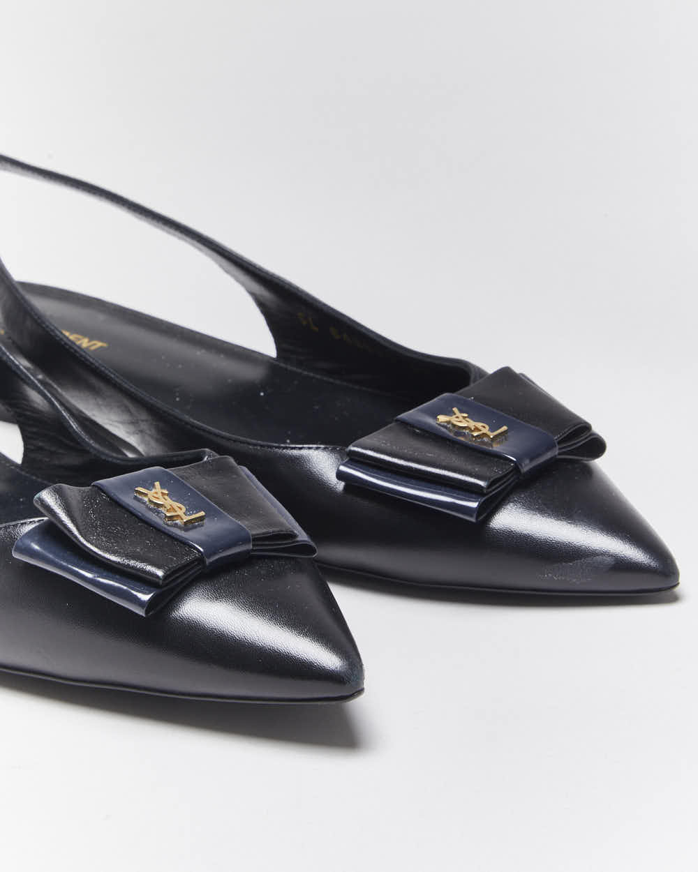 Vintage Yves Saint Laurent Sling Back Flats - UK8