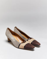 Vintage Salvatore Ferragamo Suede Kitten Heels - UK6.5