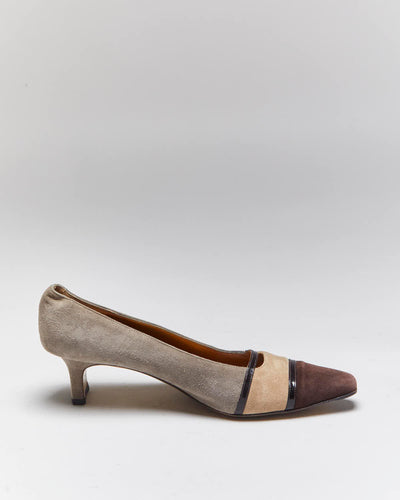 Vintage Salvatore Ferragamo Suede Kitten Heels - UK6.5