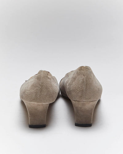 Vintage Salvatore Ferragamo Suede Kitten Heels - UK6.5