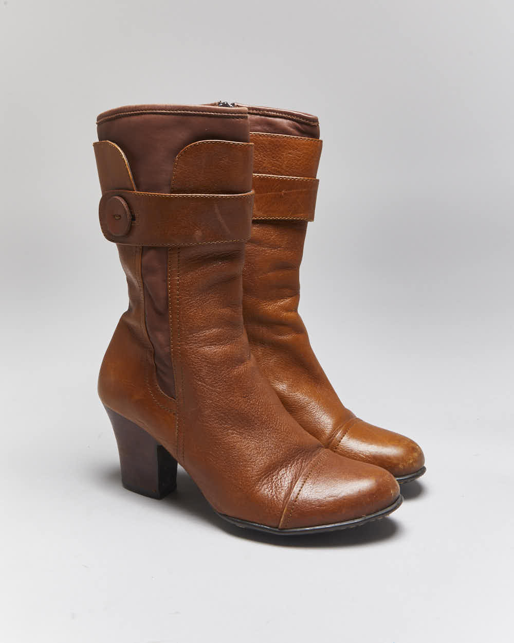 Vintage Born Brown Leather Boots - UK6.5
