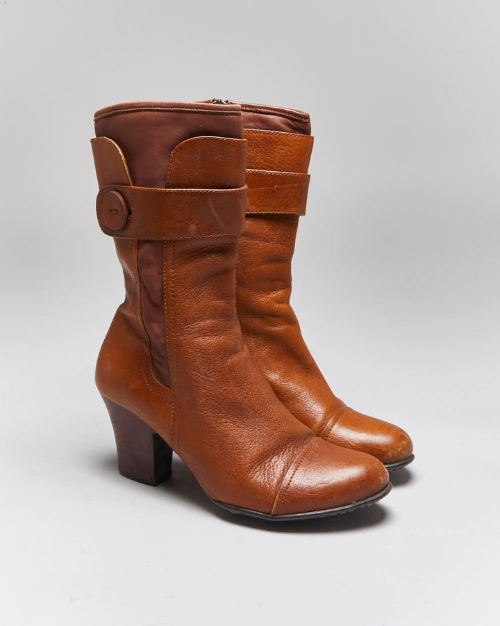Vintage Born Brown Leather Boots - UK6.5