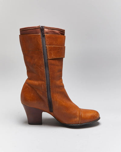 Vintage Born Brown Leather Boots - UK6.5