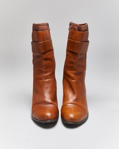 Vintage Born Brown Leather Boots - UK6.5
