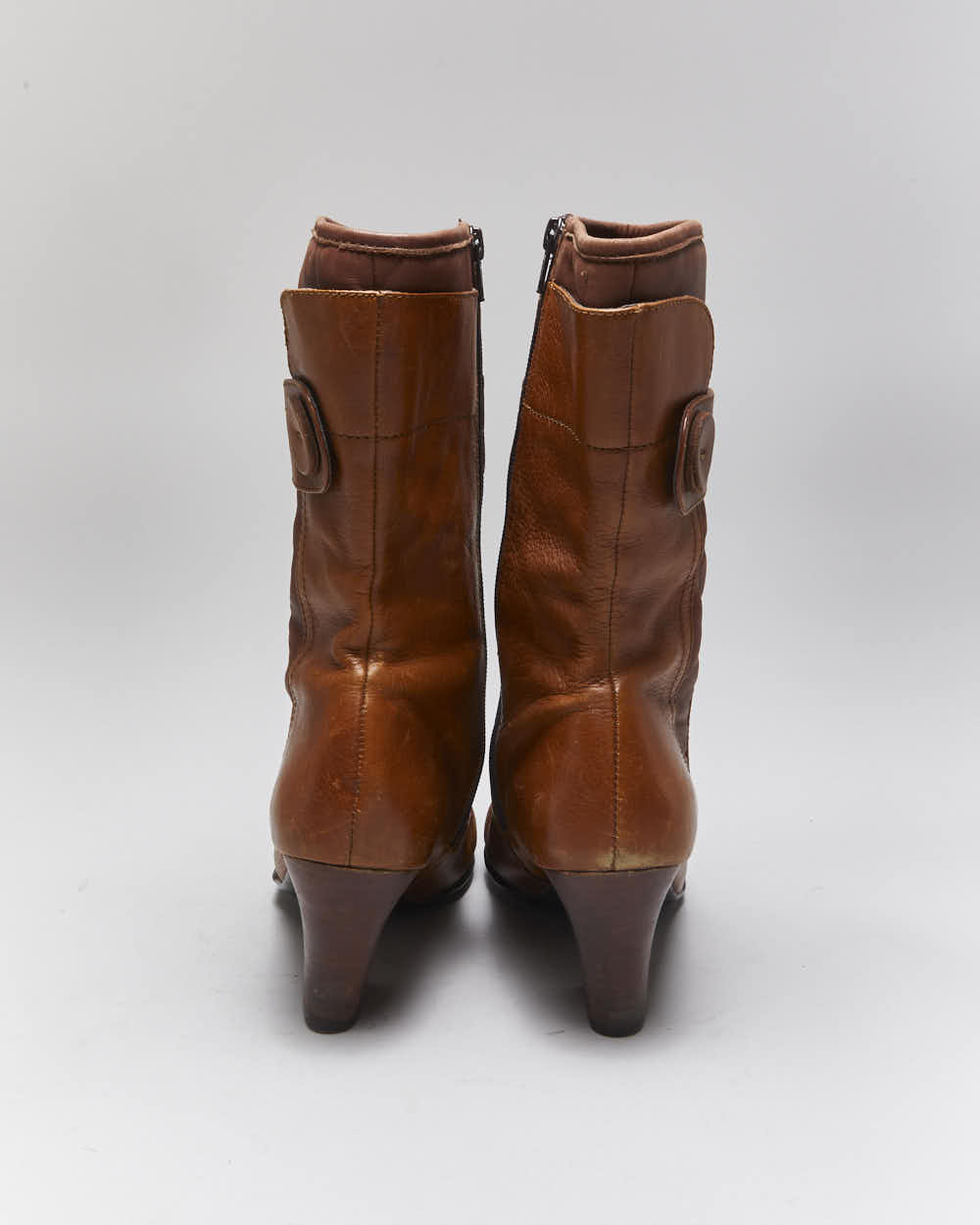 Vintage Born Brown Leather Boots - UK6.5