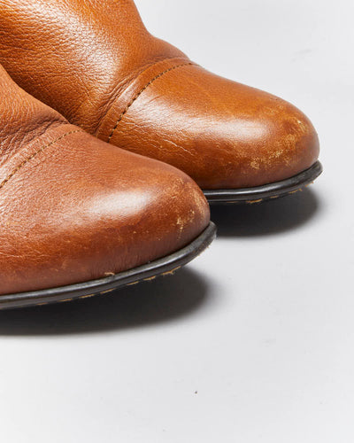 Vintage Born Brown Leather Boots - UK6.5