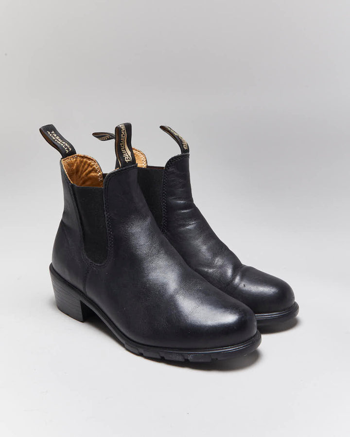 Vintage Bloodstone Black Leather Boots - UK6