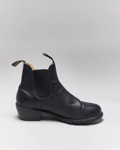 Vintage Bloodstone Black Leather Boots - UK6