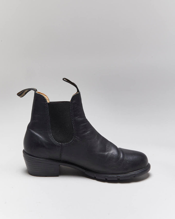 Vintage Bloodstone Black Leather Boots - UK6