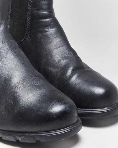 Vintage Bloodstone Black Leather Boots - UK6