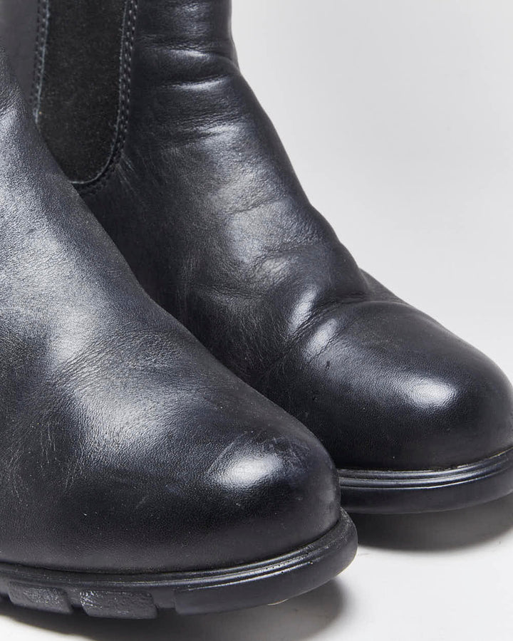 Vintage Bloodstone Black Leather Boots - UK6