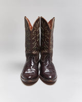 Vintage Brown Snakeskin Cowboy Boots - UK7