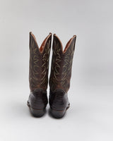 Vintage Brown Snakeskin Cowboy Boots - UK7