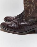 Vintage Brown Snakeskin Cowboy Boots - UK7