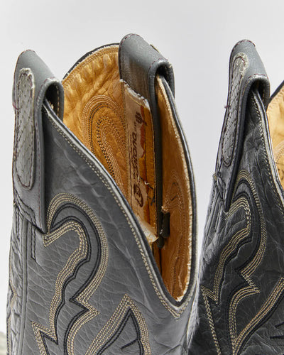Vintage Montana Snakeskin Cowboy Boots - UK5
