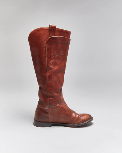 Vintage Frye Brown Leather Boots - UK6