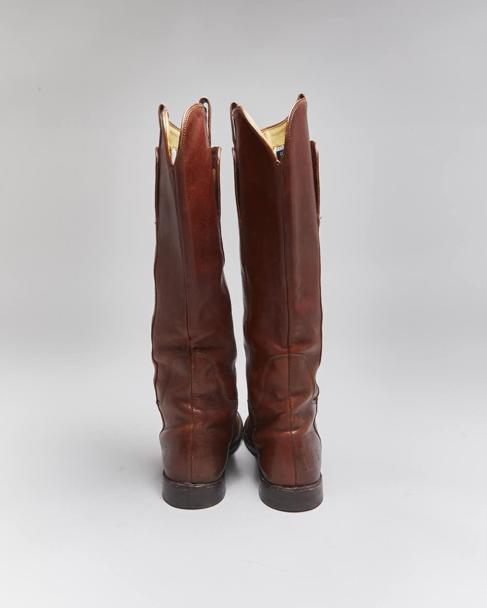 Vintage Frye Brown Leather Boots - UK6