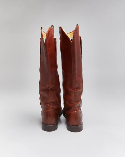 Vintage Frye Brown Leather Boots - UK6
