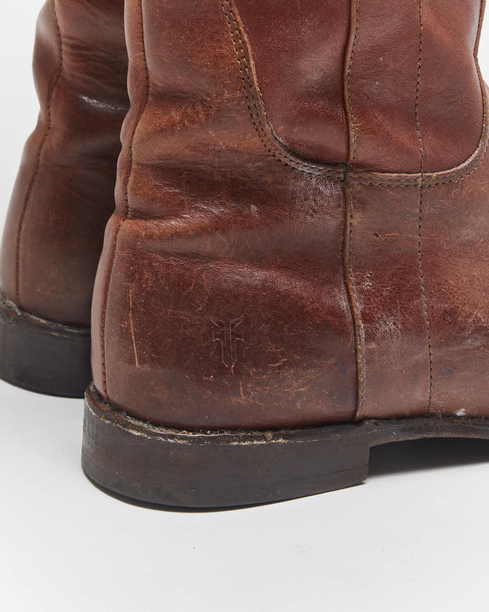 Vintage Frye Brown Leather Boots - UK6