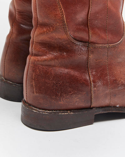 Vintage Frye Brown Leather Boots - UK6
