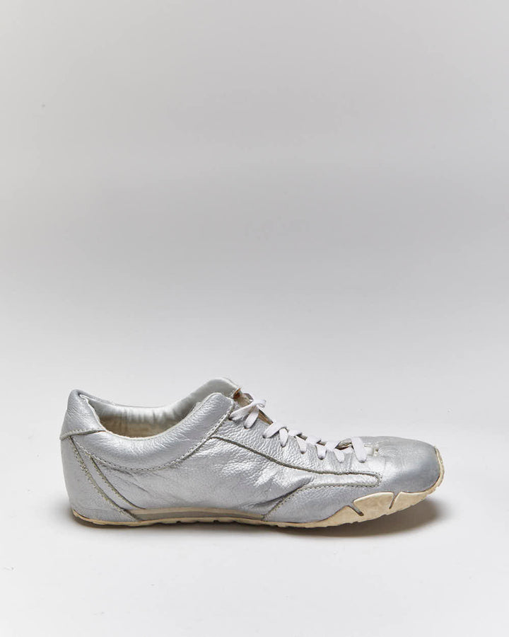 Vintage Y2k 00s Diesel Silver Trainers - UK6