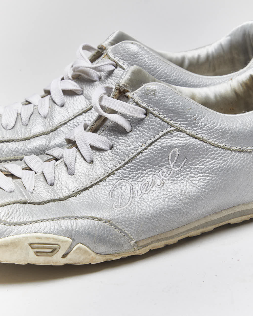 Vintage Y2k 00s Diesel Silver Trainers - UK6