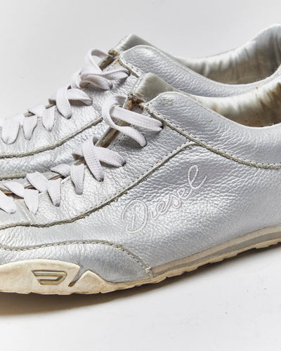 Vintage Y2k 00s Diesel Silver Trainers - UK6